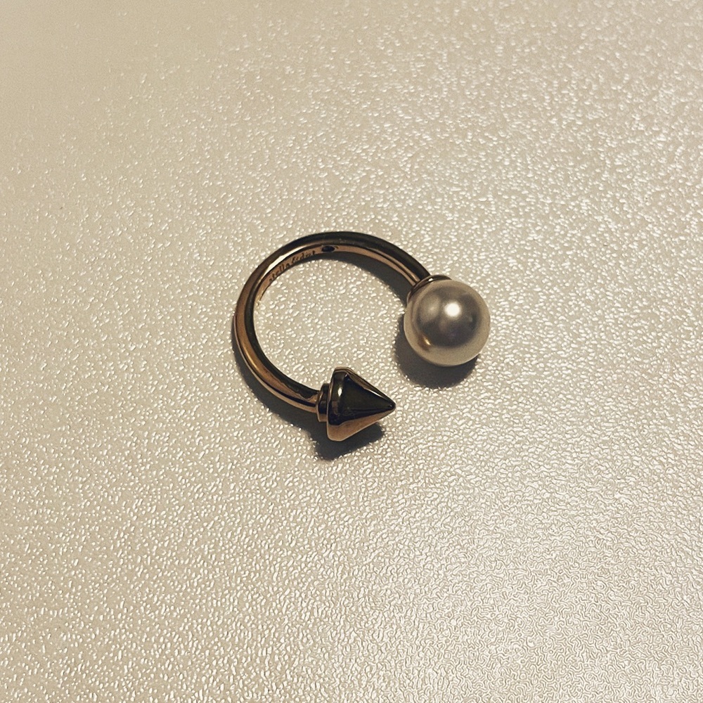 Stella & Dot Pearl Spike Ring in Gold